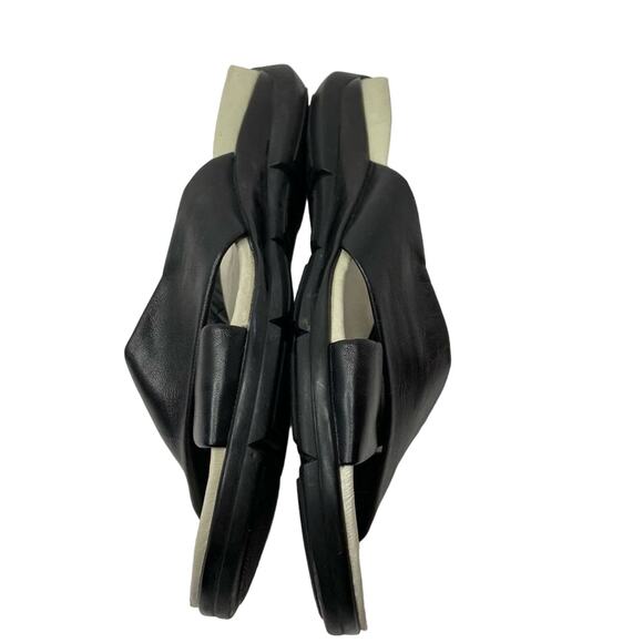 Liz Claiborne Alisa black leather criss cross strap slip on comfort sandals 7.5 - Picture 7 of 9